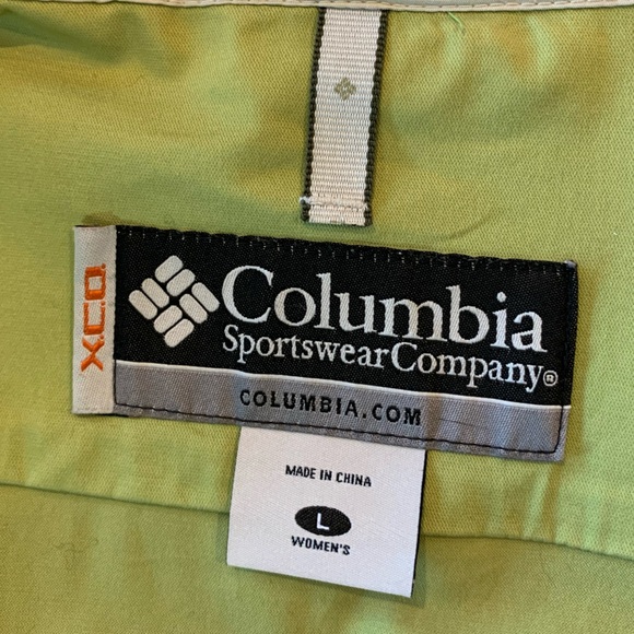 Columbia Sportswear XCO chartreuse cotton stretchy jacket L. - Picture 12 of 13